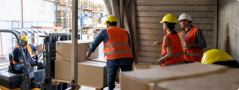 Employees in warehouse