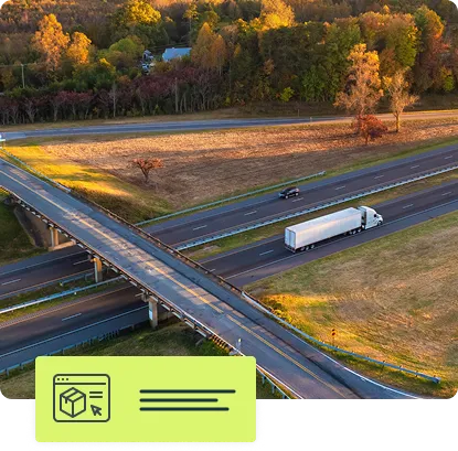 Semi going under overpass